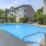 a swimming pool in a backyard