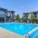 a swimming pool in a backyard